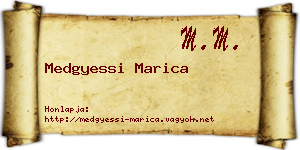 Medgyessi Marica névjegykártya